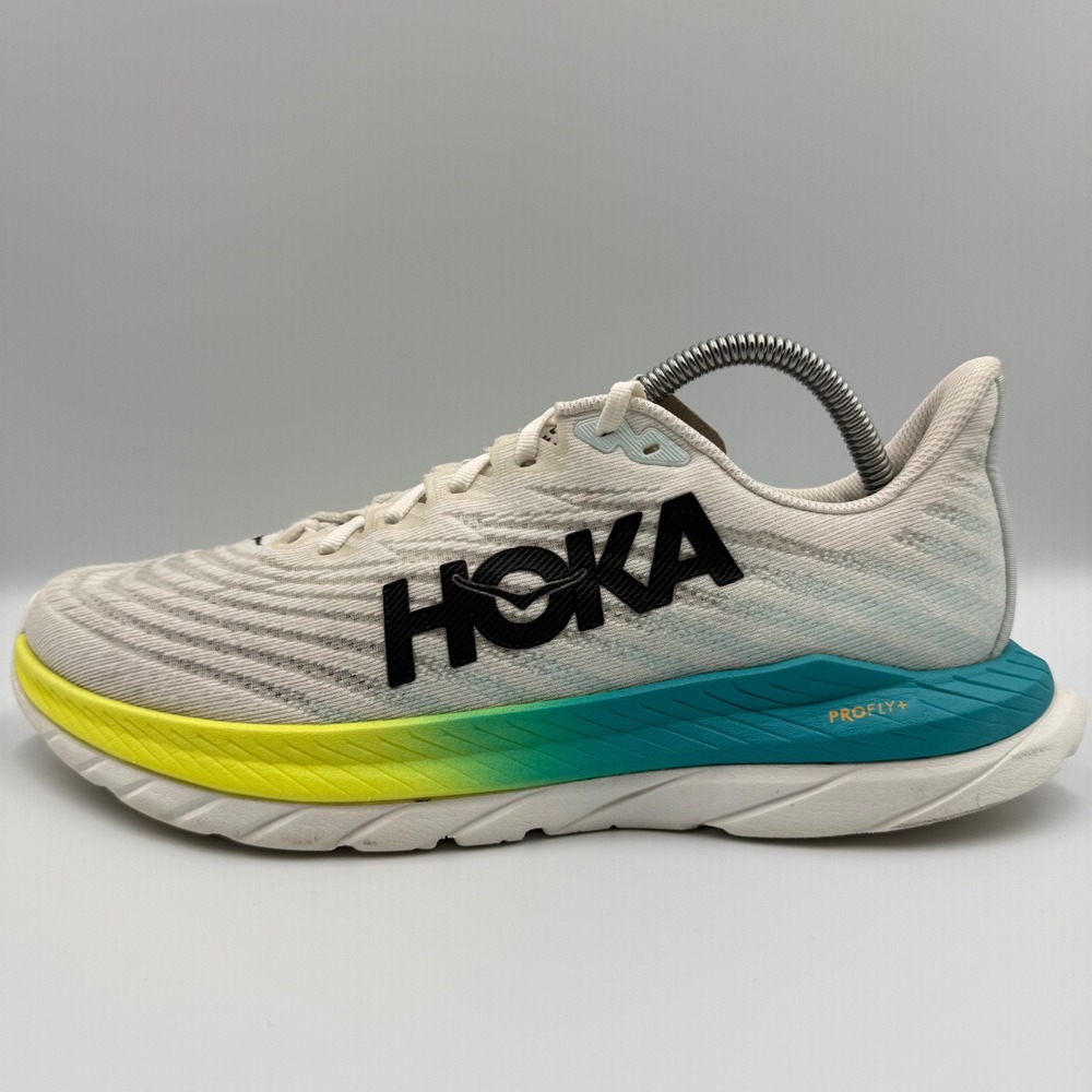 Hoka One One Mach 5 Womens Size 10 White Blue Running Shoes Sneakers 1127894WBGL - Picture 3 of 10